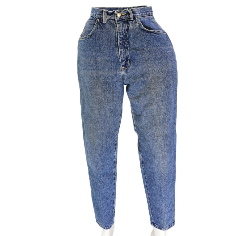 80s Vintage P.S. Gitano High Waist Jeans Womens 6 Blue Tapered Leg Denim